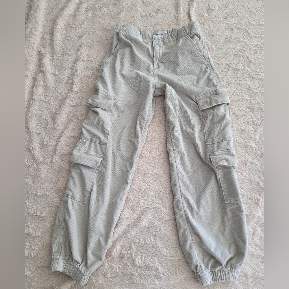 Abercrombie Kids Cream Corduroy Pants